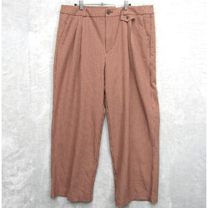 A New Day Pants Womens 16 Wide Leg Hounds Tooth Trousers Brown Tan Academia New